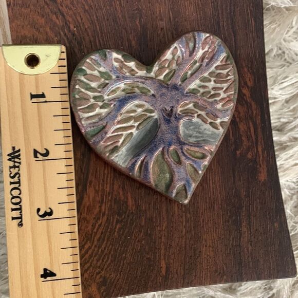 J Diller Raku Art Pottery Heart &
Tree Of Life - Picture 12 of 17